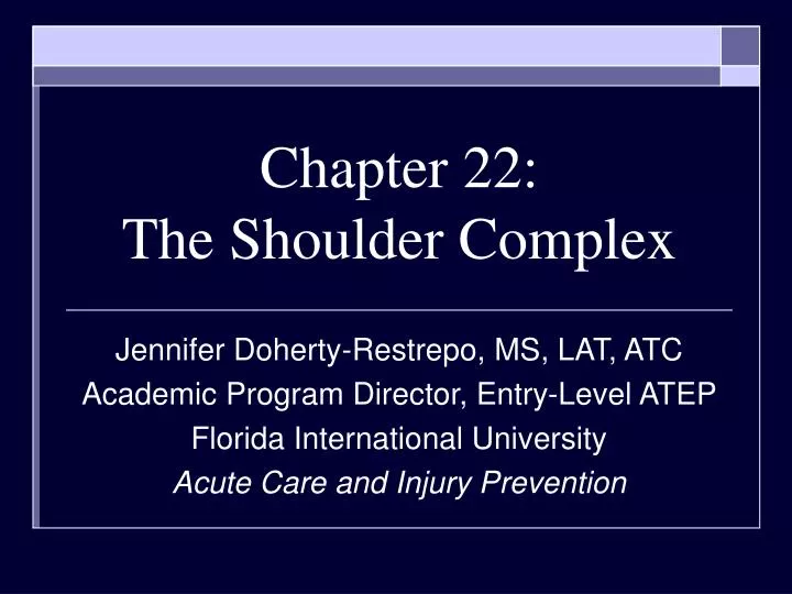 chapter 22 the shoulder complex