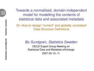 Bo Sundgren, Statistics Sweden
