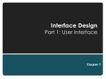 Interface Design Part 1: User Interface - slide 1