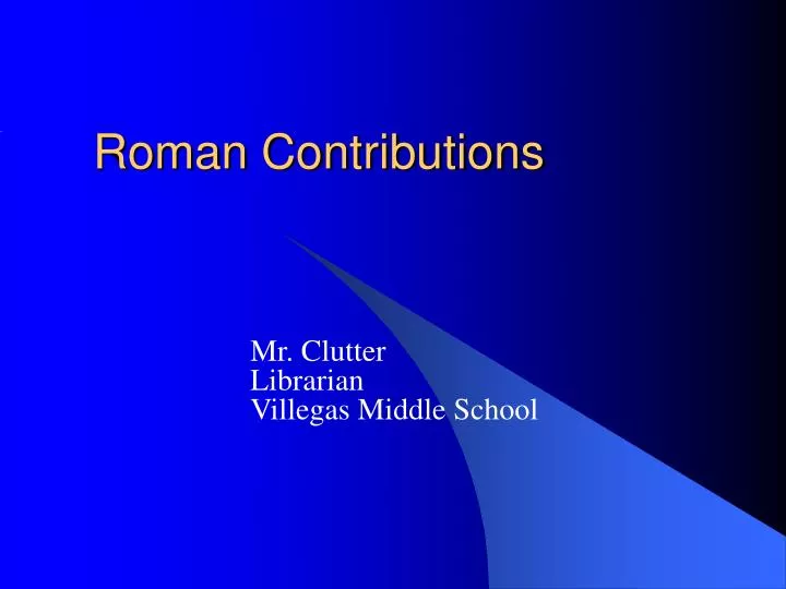 roman contributions