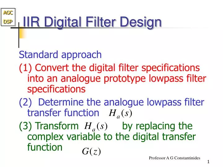 iir digital filter design