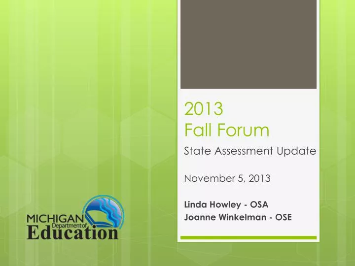 2013 fall forum