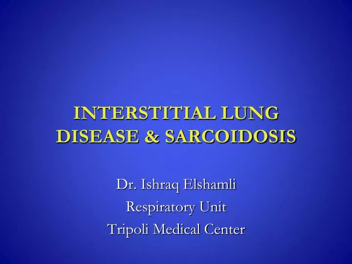 interstitial lung disease sarcoidosis