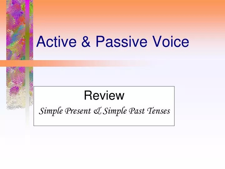 review simple present simple past tenses