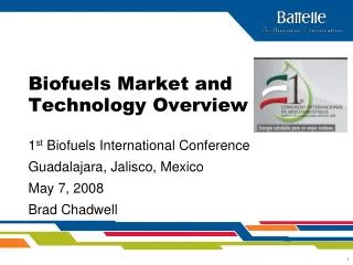 Biofuels Market and Technology Overview