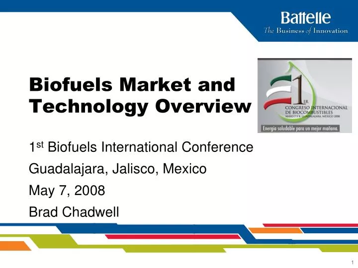 biofuels market and technology overview