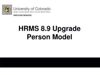HRMS 8.9 Upgrade Person Model