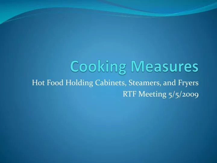 cooking measures
