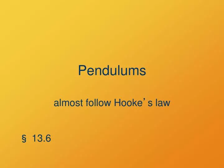 pendulums