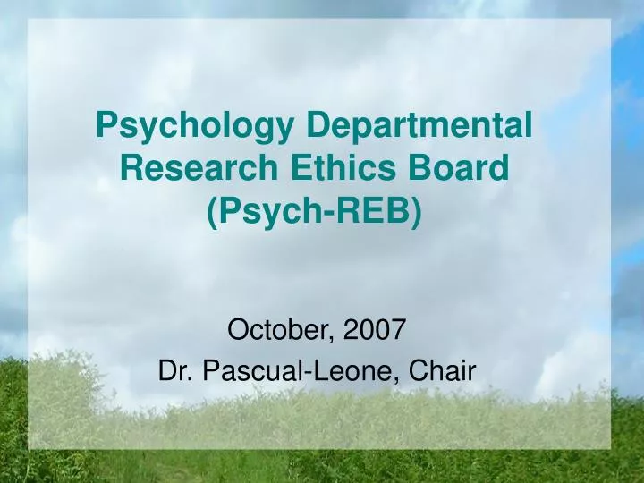 psychology departmental research ethics board psych reb