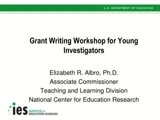 Grant Writing Workshop for Young Investigators
