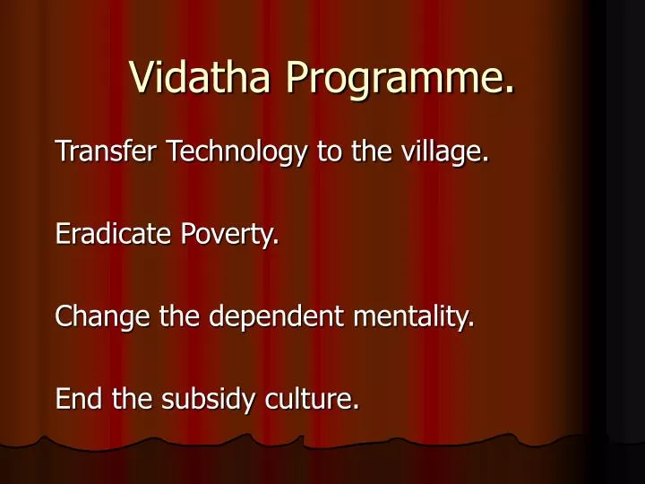 vidatha programme