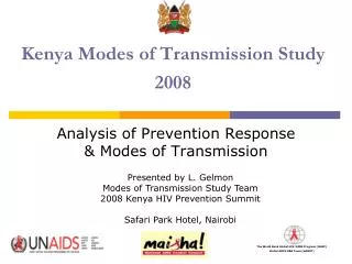 Kenya Modes of Transmission Study 2008