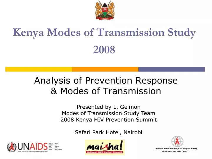 kenya modes of transmission study 2008