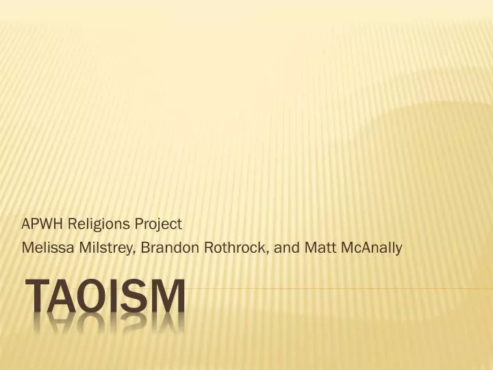 apwh religions project melissa milstrey brandon rothrock and matt mcanally