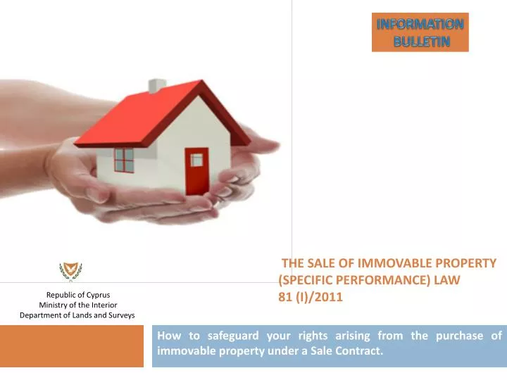 the sale of immovable property specific performance law 81 i 2011