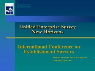 Unified Enterprise Survey New Horizons