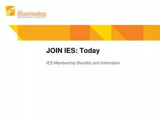 JOIN IES: Today