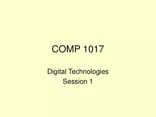 COMP 1017