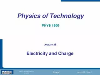 Physics of Technology PHYS 1800