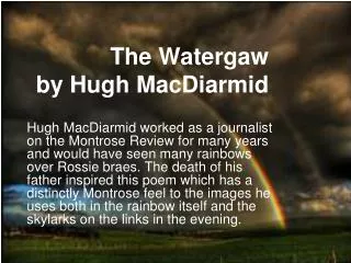 The Watergaw by Hugh MacDiarmid