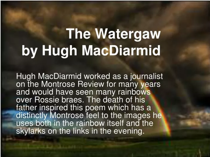 the watergaw by hugh macdiarmid