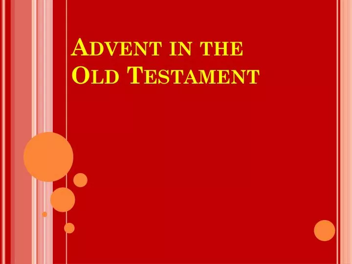 advent in the old testament