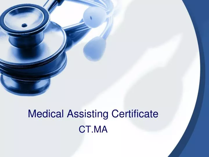 medical assisting certificate