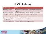 BAS Updates - slide 1