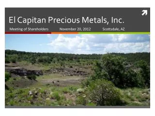 El Capitan Precious Metals, Inc.