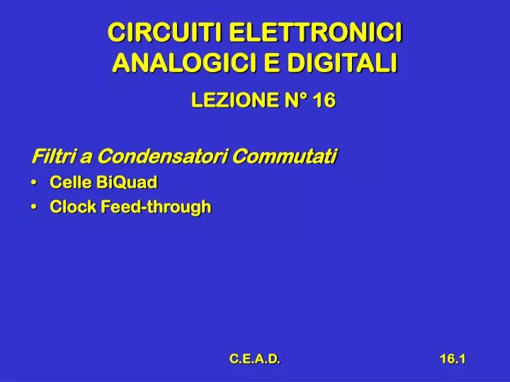 circuiti elettronici analogici e digitali