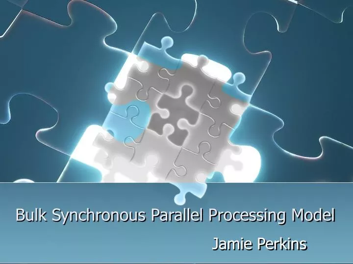 bulk synchronous parallel processing model