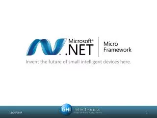 Invent the future of small intelligent devices here.