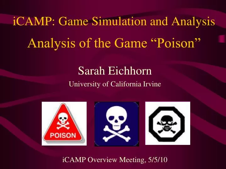 icamp game simulation and analysis analysis of the game poison