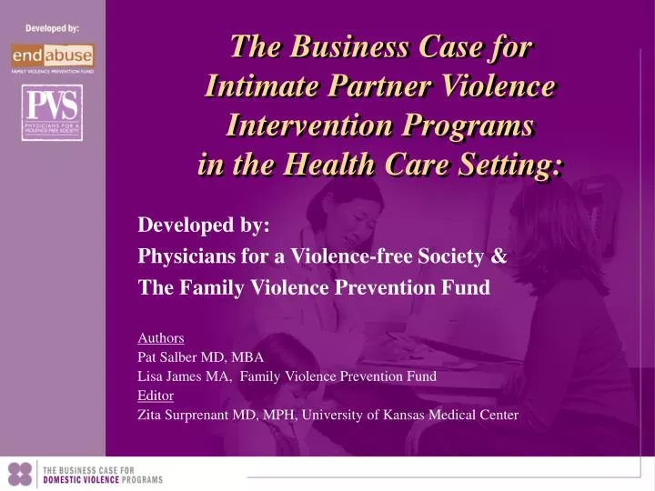 the business case for intimate partner violence intervention programs in the health care setting