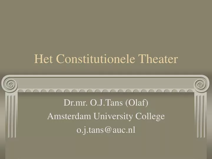het constitutionele theater