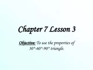 Chapter 7 Lesson 3