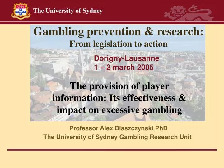 gambling prevention research from legislation to action
