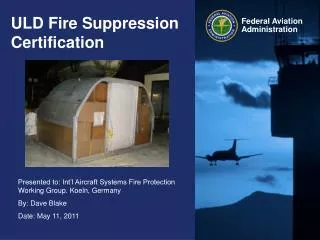 ULD Fire Suppression Certification