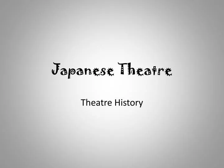 japanese theatre