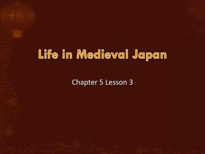 life in medieval japan