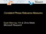 Phrase Relevance Measures in Online Advertising: Contextual vs. Sponsored Search - slide 1