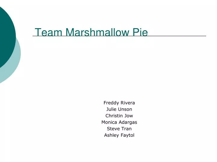 team marshmallow pie