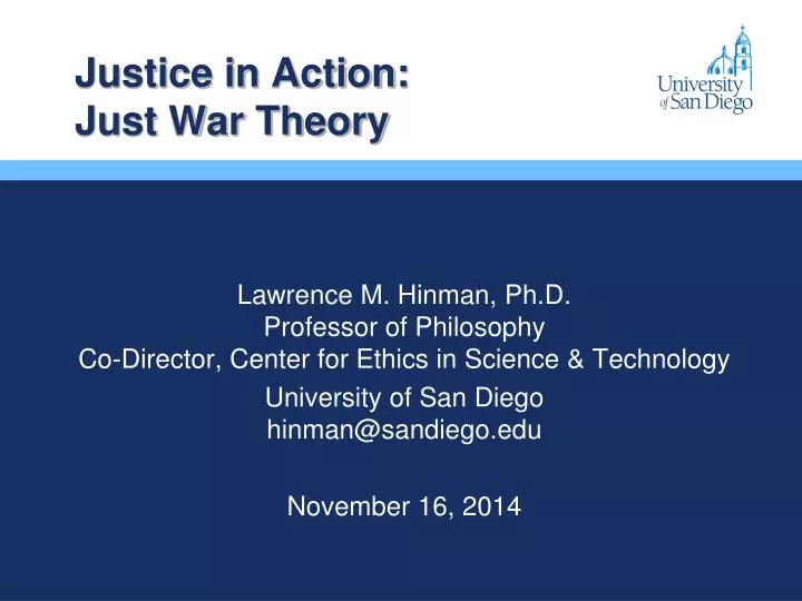 justice in action just war theory