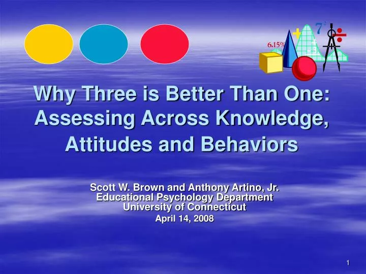 why three is better than one assessing across knowledge attitudes and behaviors