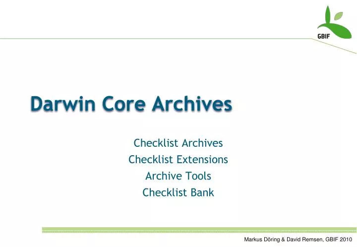 darwin core archives