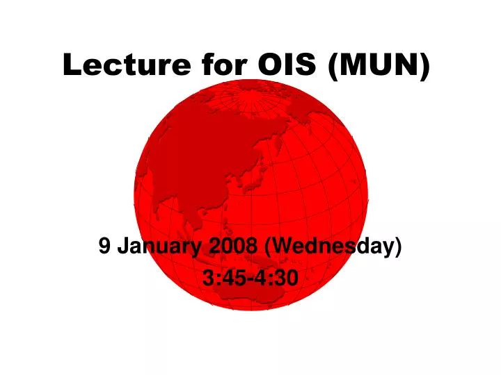 lecture for ois mun