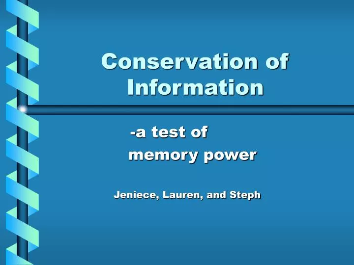 conservation of information