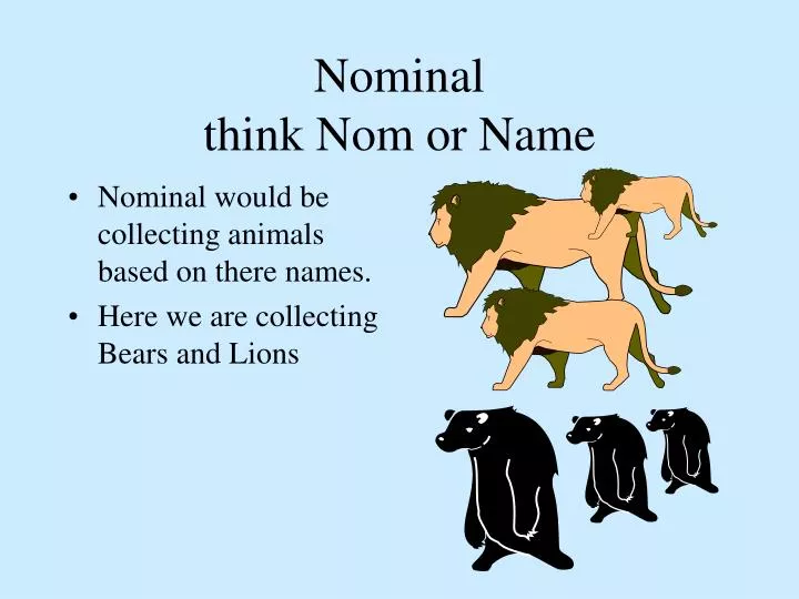 nominal think nom or name