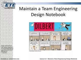 Maintain a Team Engineering Design Notebook